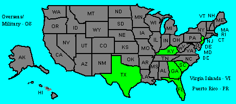 U.S. Selection Map